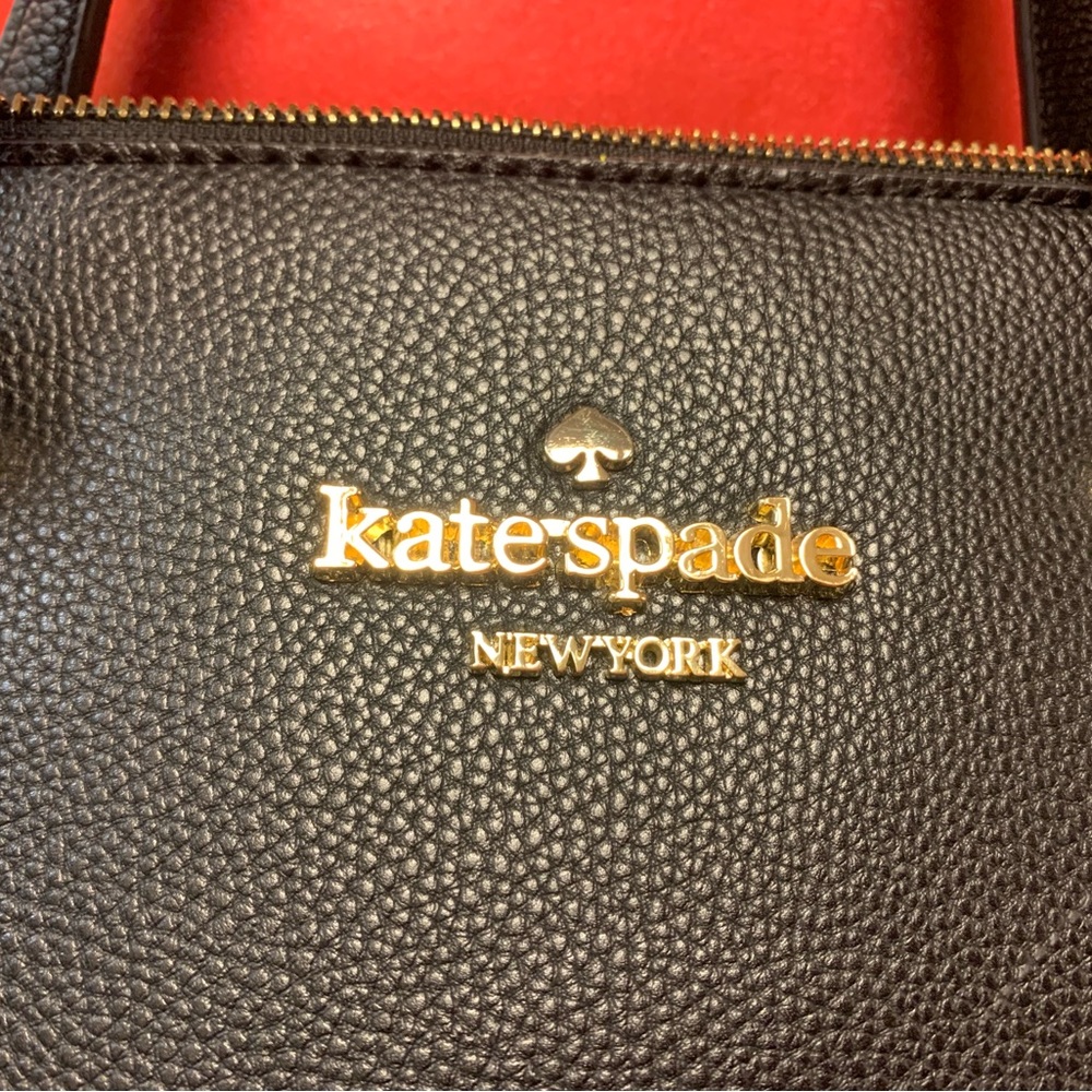 Black leather purse and wallet set